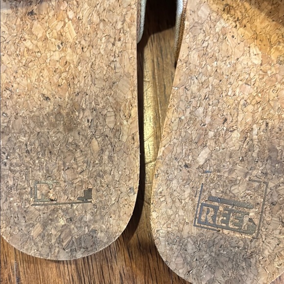 WOMEN'S REEF WATERCOLOR CORK CUSHION SCOUT SLIDE ON BEACH SANDALS SIZE 7 - Picture 4 of 8